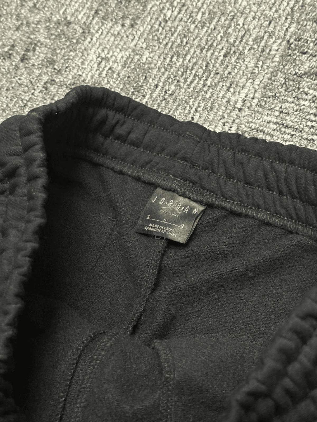 Jrdn Flight MVP HBR Fleece Screen-Printed Graphics Eşofman Altı - Siyah