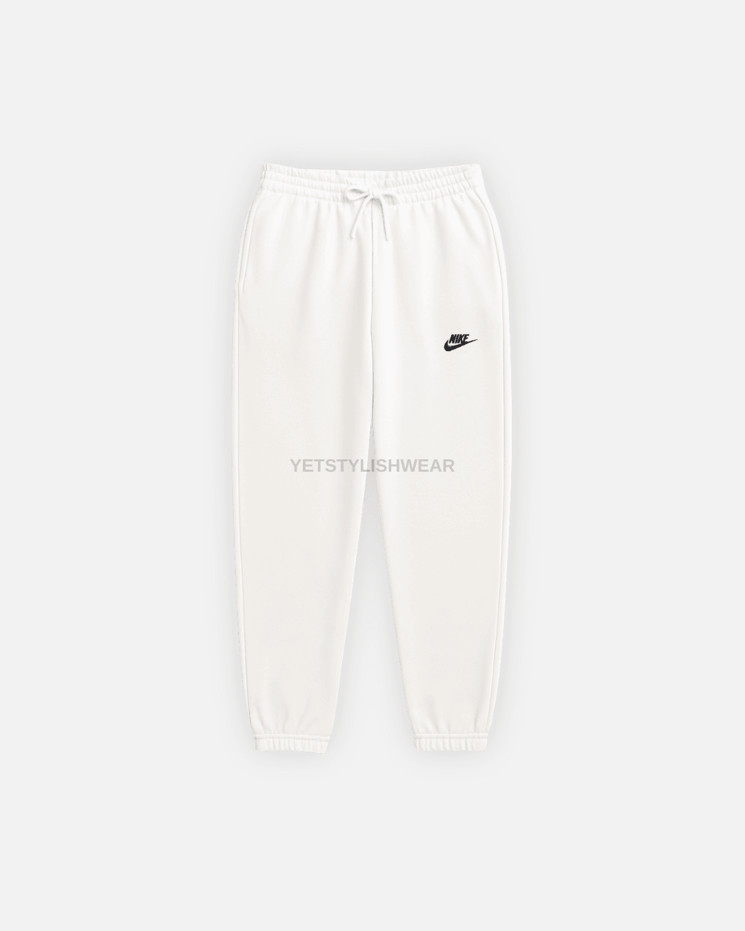 Club Fleece Eşofman Altı (Lastik Paça) - Ekru Beyaz
