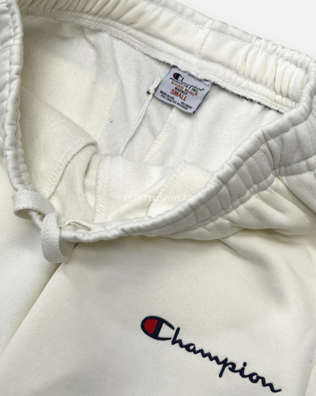 Small Script Logo Fleece Eşofman Altı - Ekru Beyaz