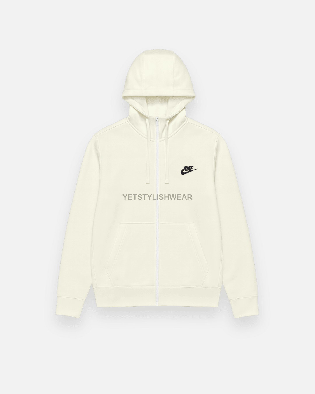 Club Fleece Hırka - Ekru Beyaz
