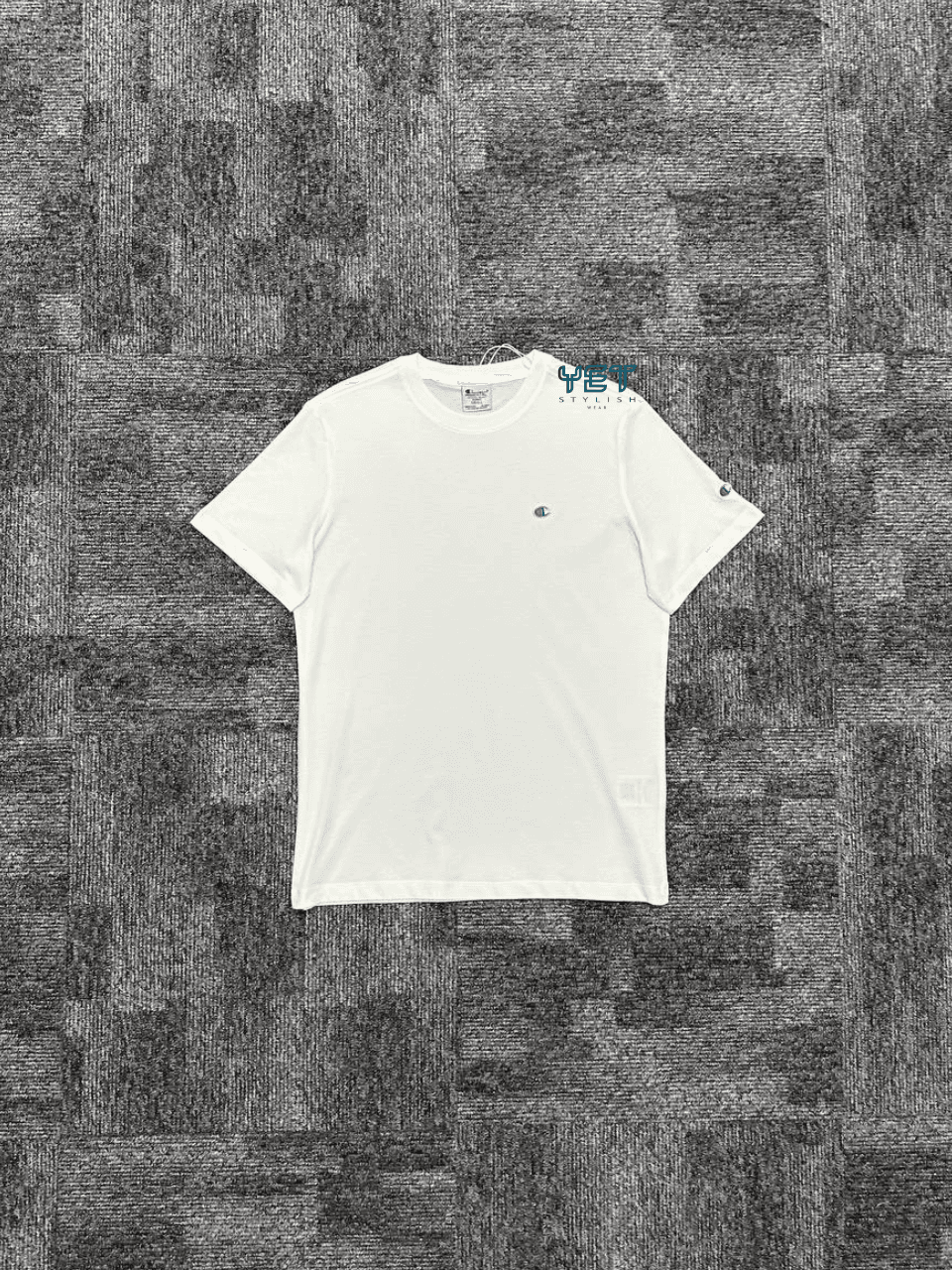Crewneck Mini Logo Tişört - Ekru Beyaz