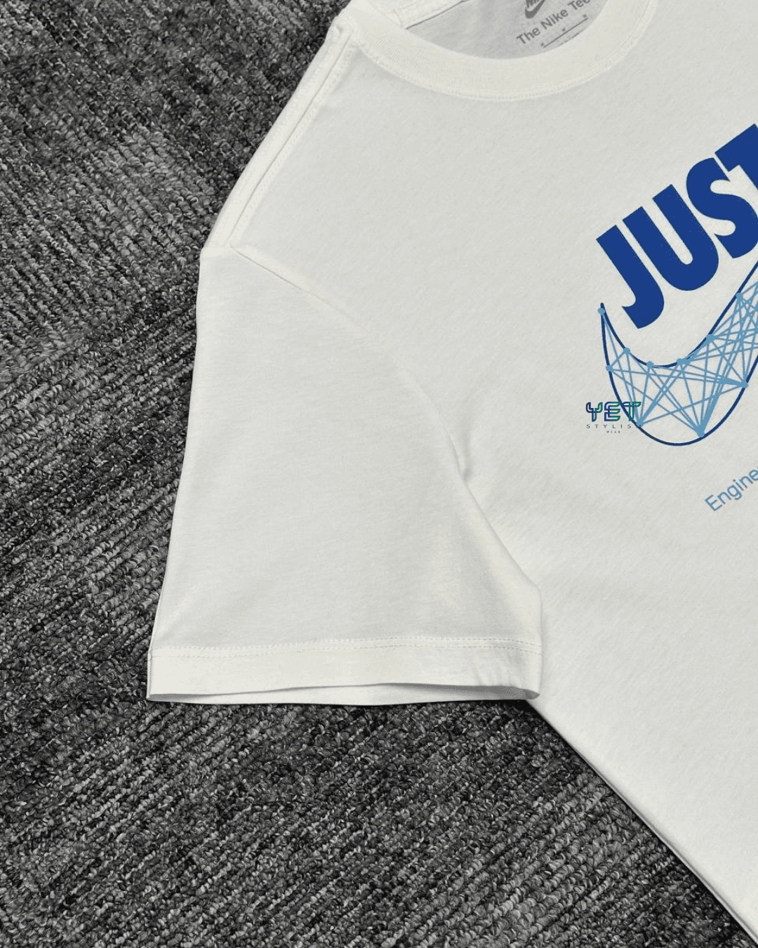 Just Do It Tişört - Ekru Beyaz