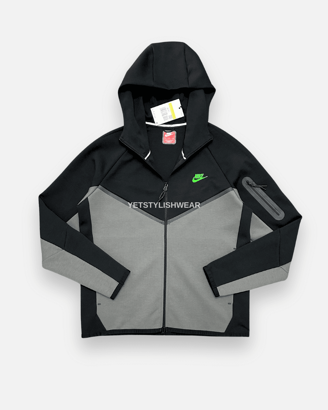 Tech Fleece 5.th Gen. Hırka - Siyah & Yeşil & Füme