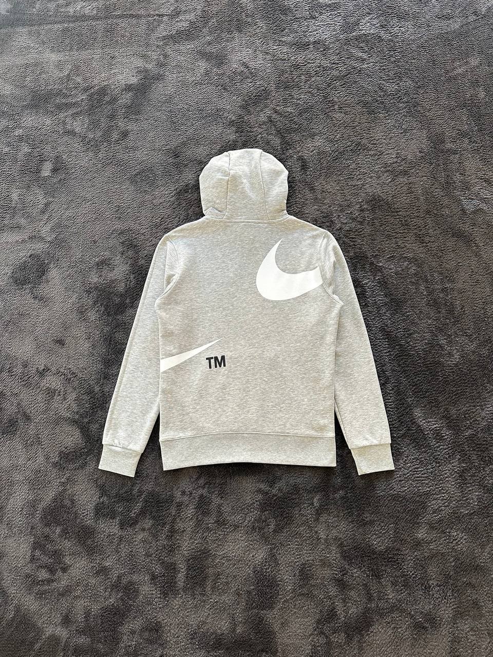 Semi-Brushed Back Hoodie - Gri Melanj