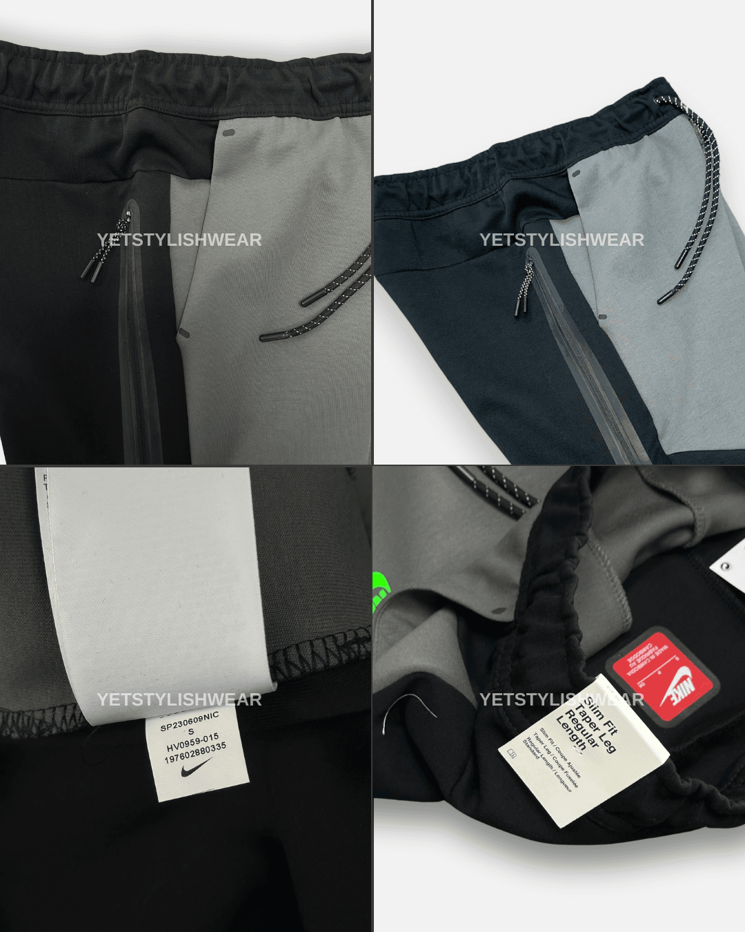 Tech Fleece 5.th Gen. Eşofman Altı - Siyah & Yeşil & Füme