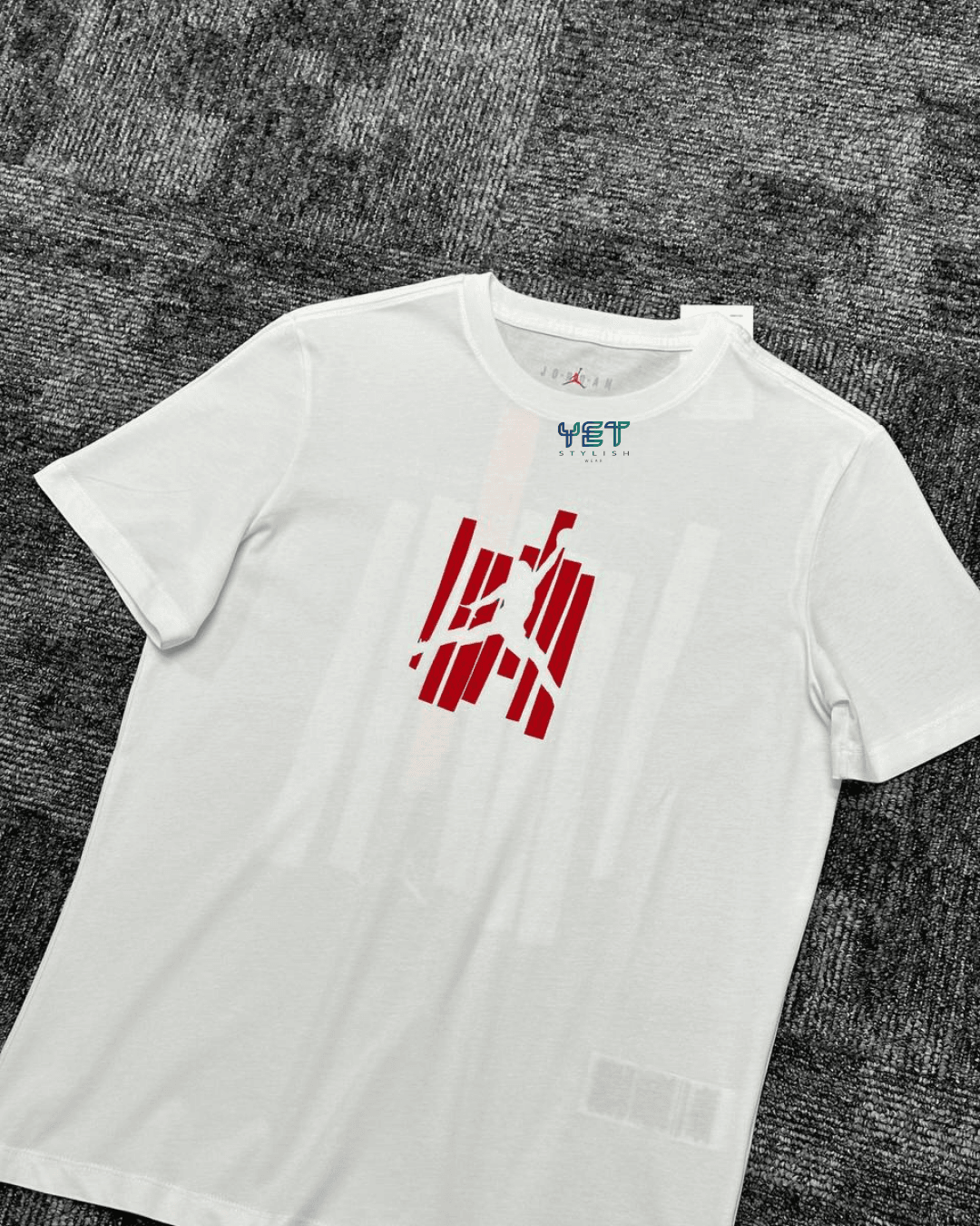 Jrdn M Brand GFX SS Tişört - Ekru Beyaz