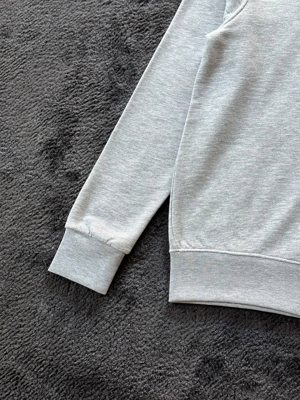 Solo Swoosh Yarım Fermuarlı Sweatshirt - Gri Melanj