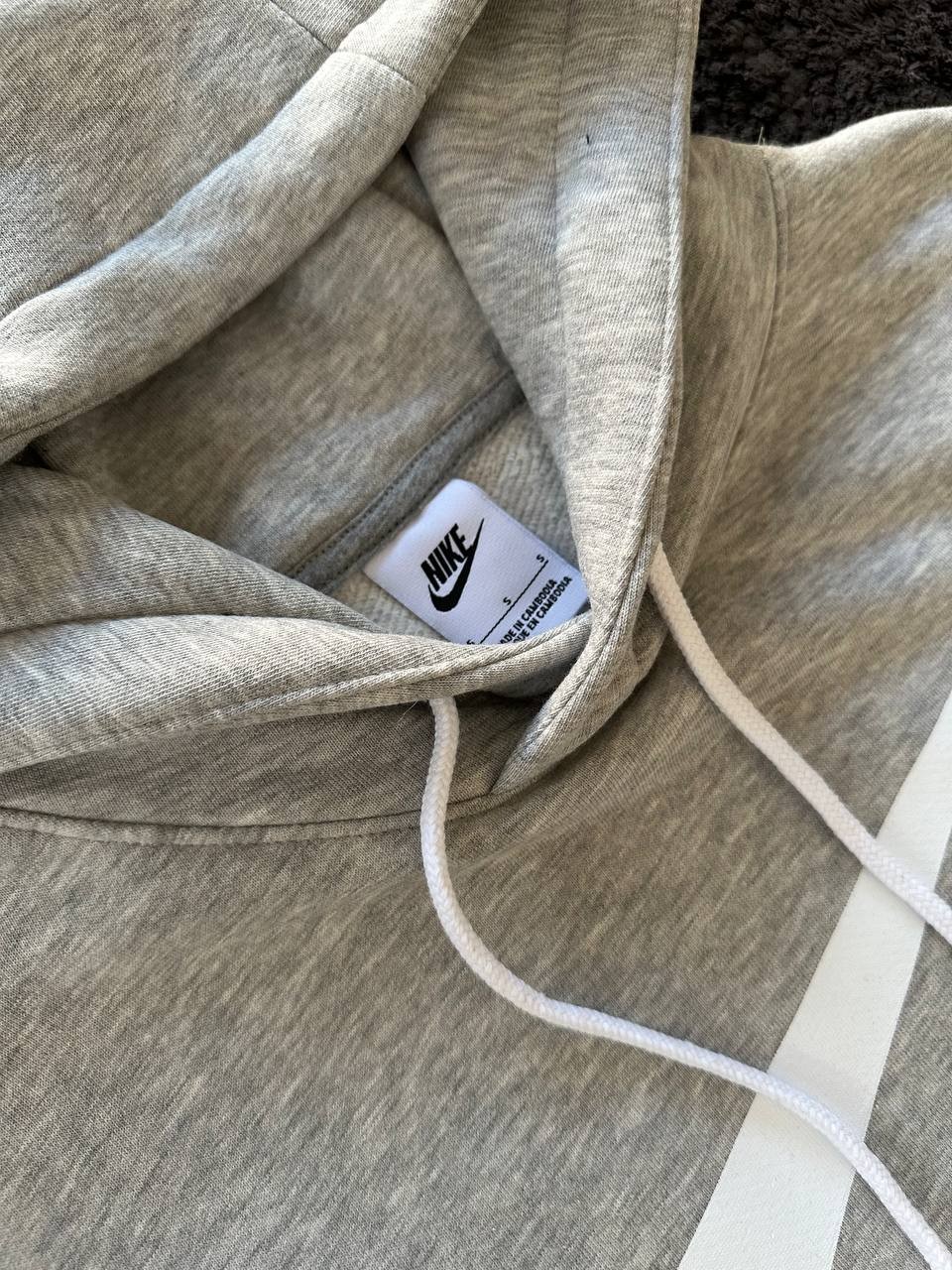 Semi-Brushed Back Hoodie - Gri Melanj