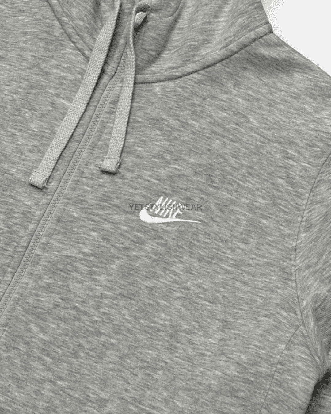 Club Fleece Hırka - Gri Melanj