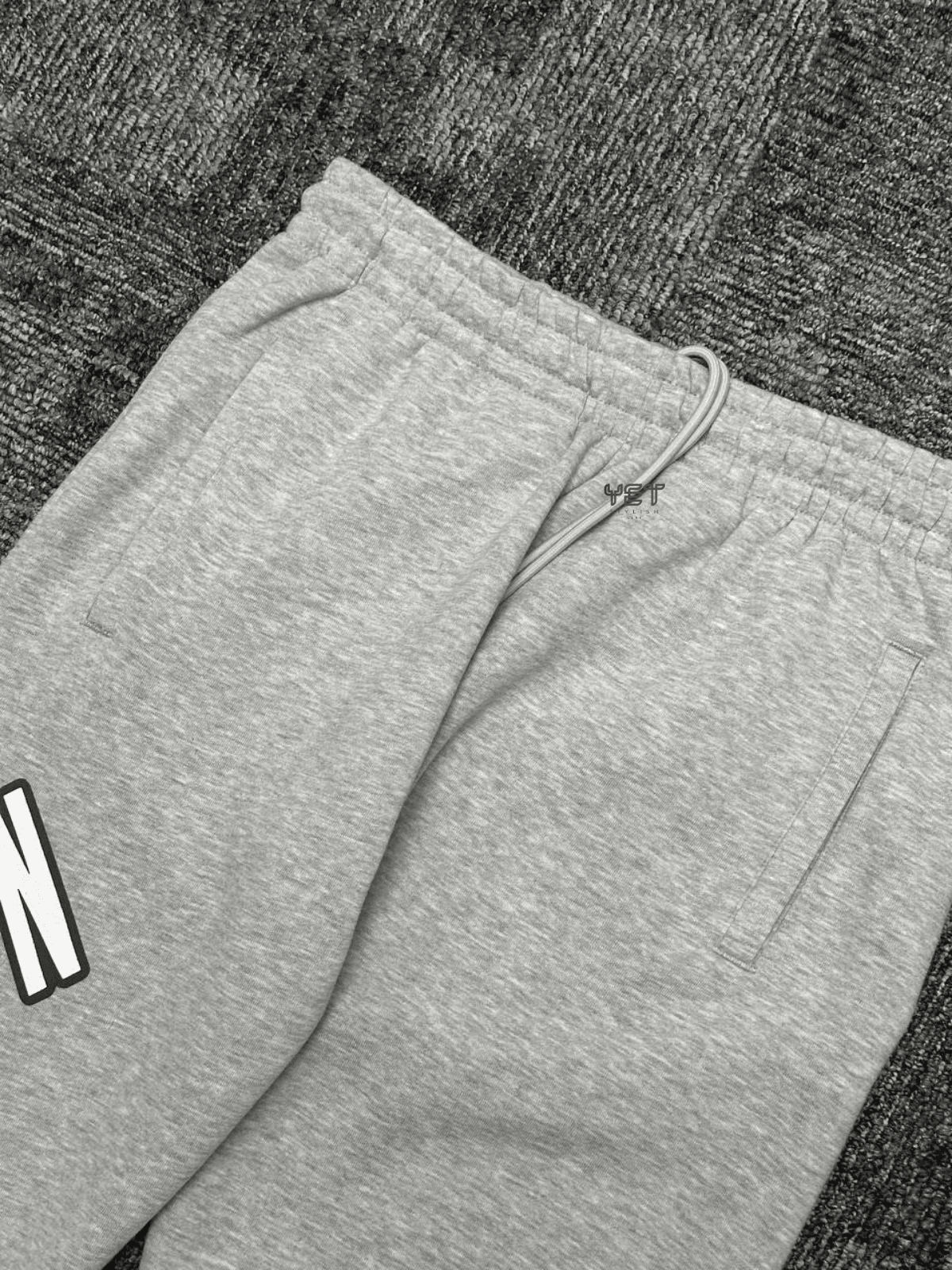 Jrdn Flight MVP HBR Fleece Screen-Printed Graphics Eşofman Altı - Gri Melanj