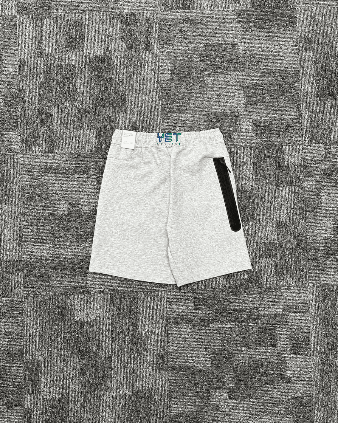 Tech Fleece Şort - Gri Melanj