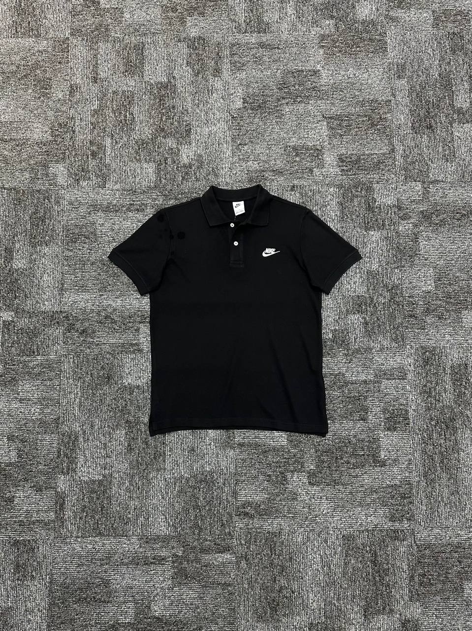 Club Fleece Polo Yaka Tişört - Siyah