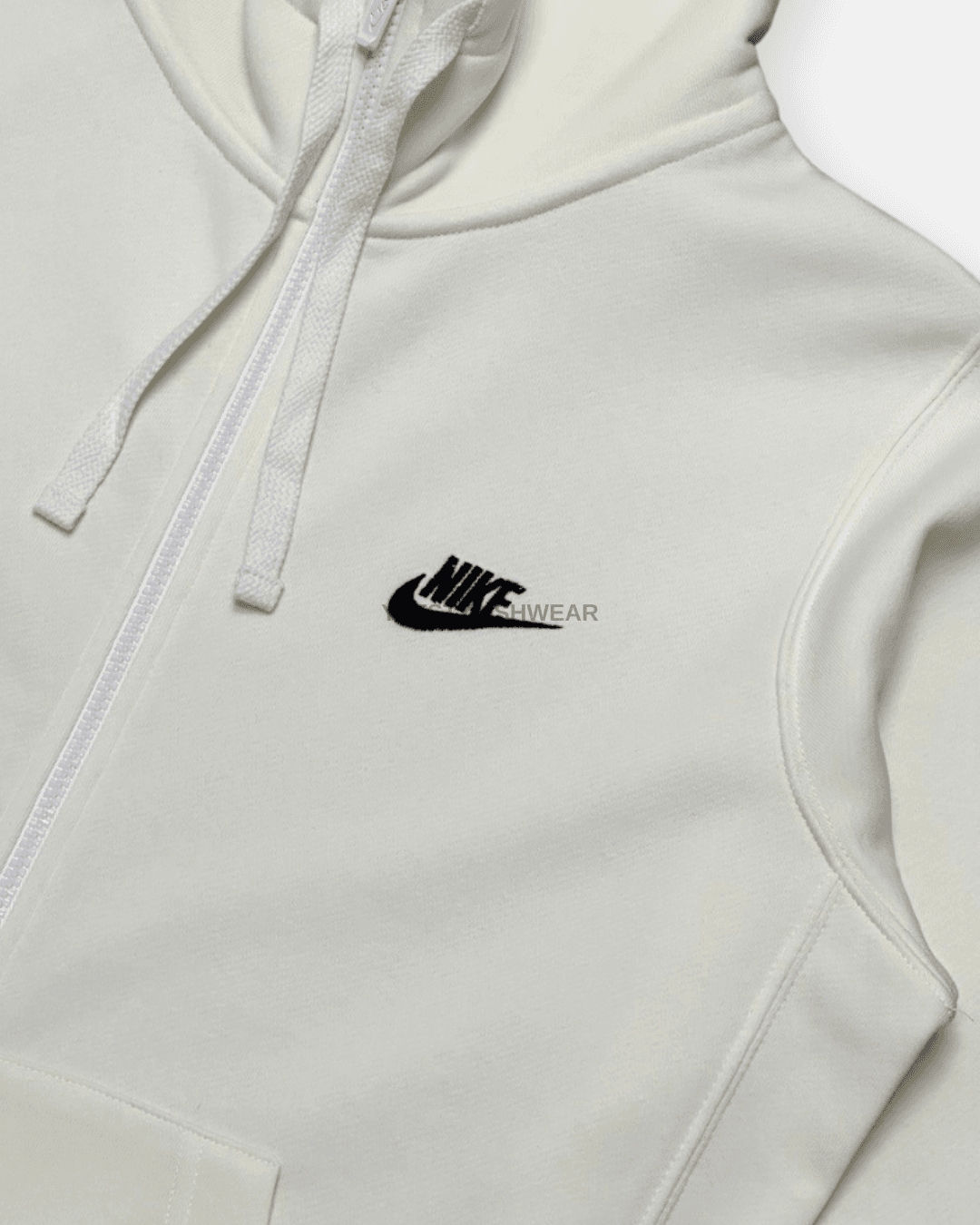 Club Fleece Hırka - Ekru Beyaz