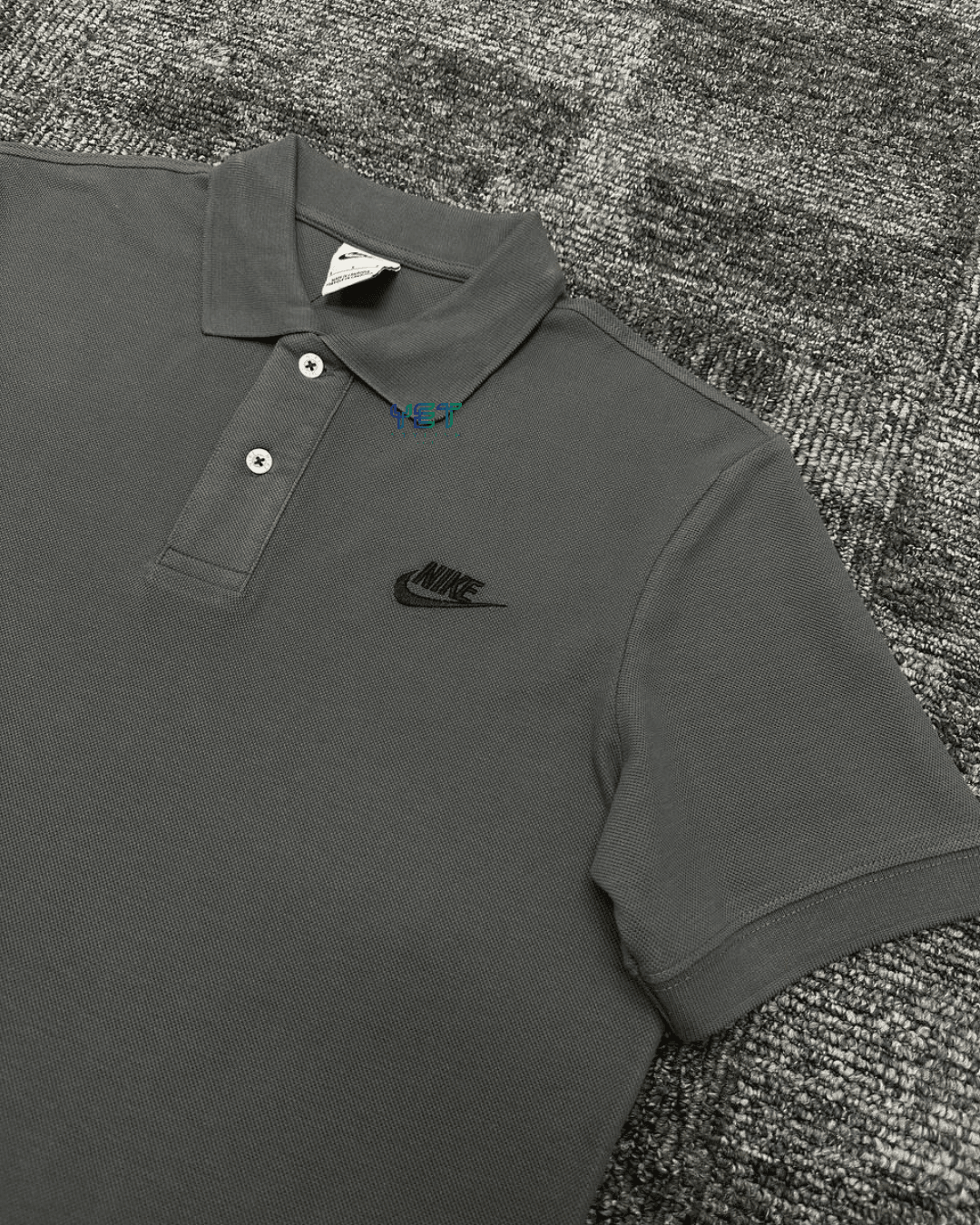 Club Fleece Polo Yaka Tişört - Füme
