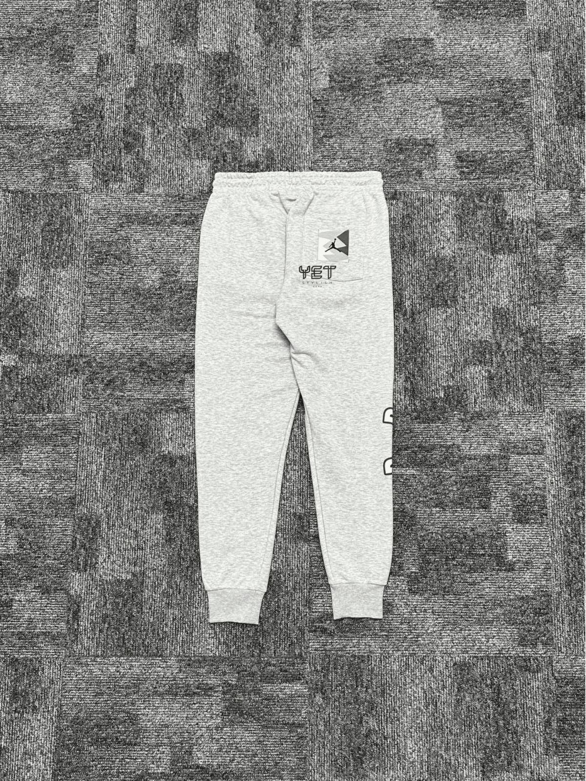 Jrdn Flight MVP HBR Fleece Screen-Printed Graphics Eşofman Altı - Gri Melanj