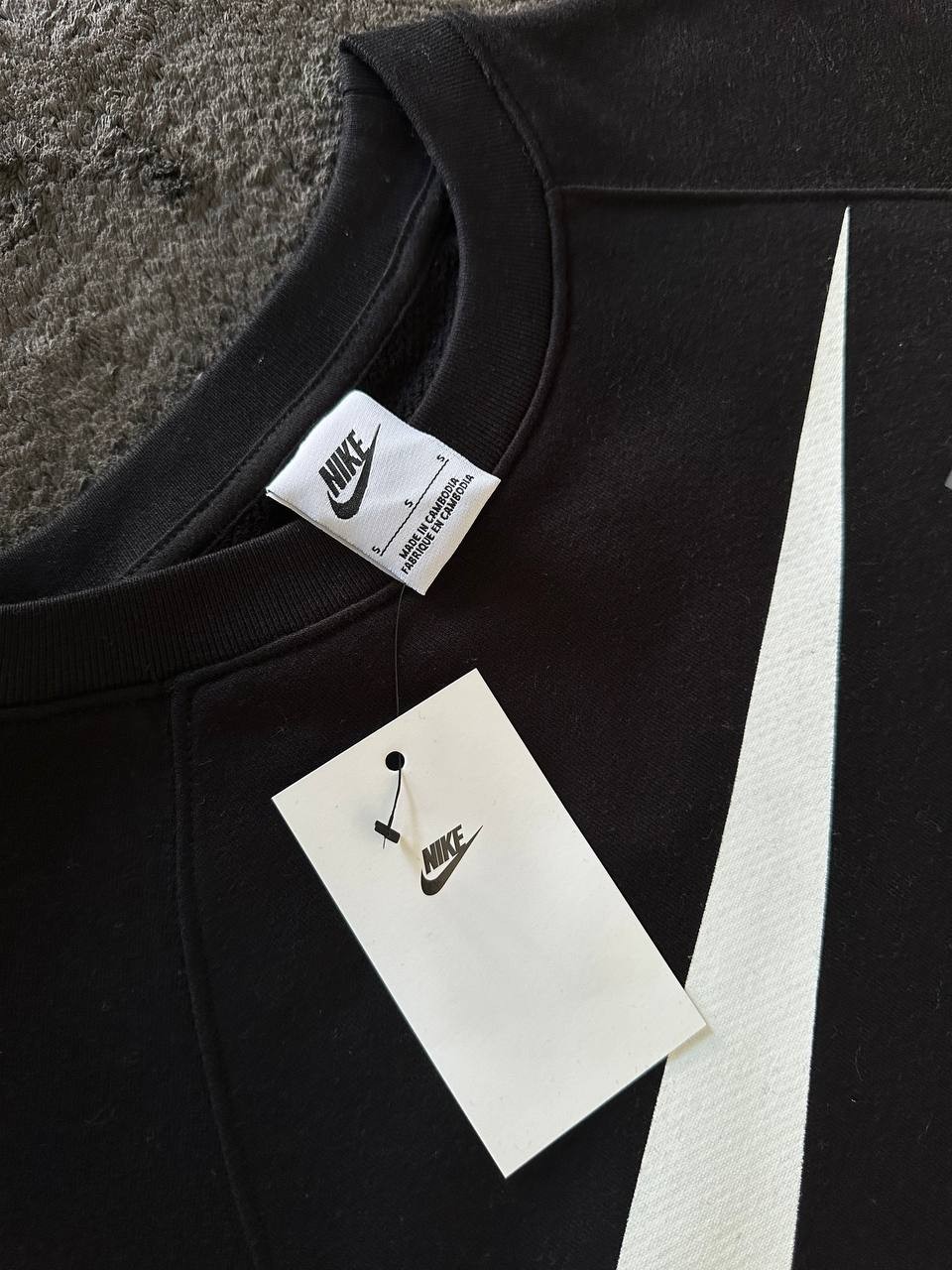 Semi Brushed Back Sweatshirt  - Siyah