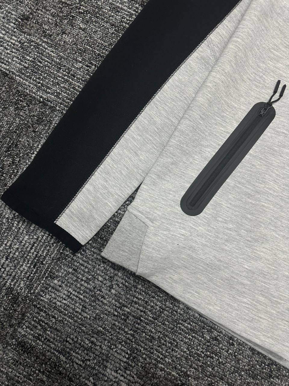 Tech Fleece Windrunner Hırka - Gri Melanj & Siyah
