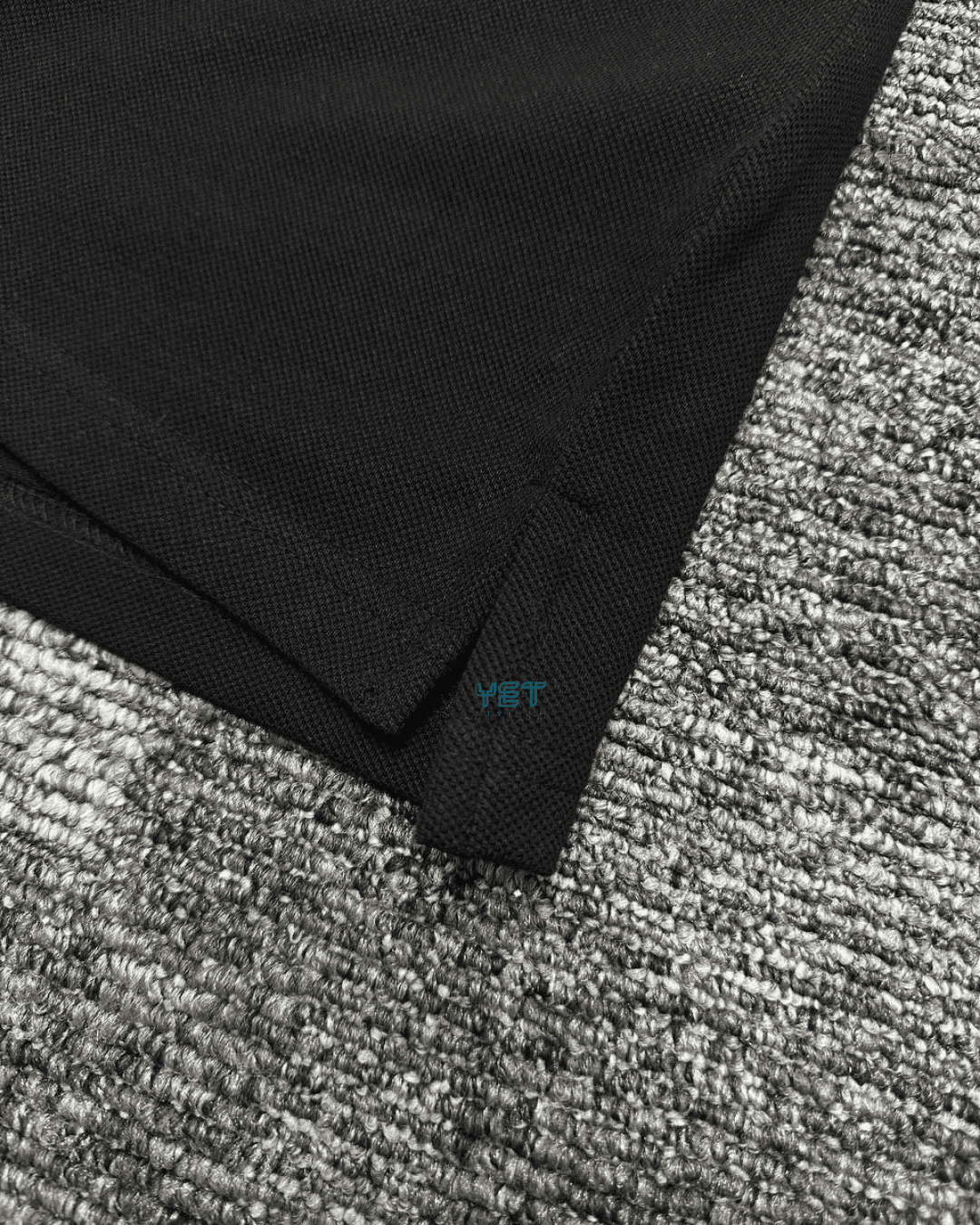 Club Fleece Polo Yaka Tişört - Siyah