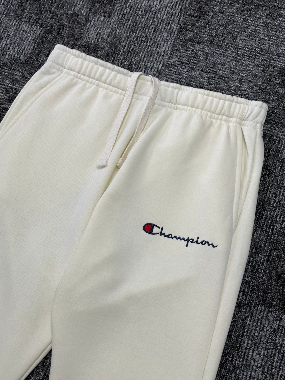 Small Script Logo Fleece Eşofman Altı - Ekru Beyaz