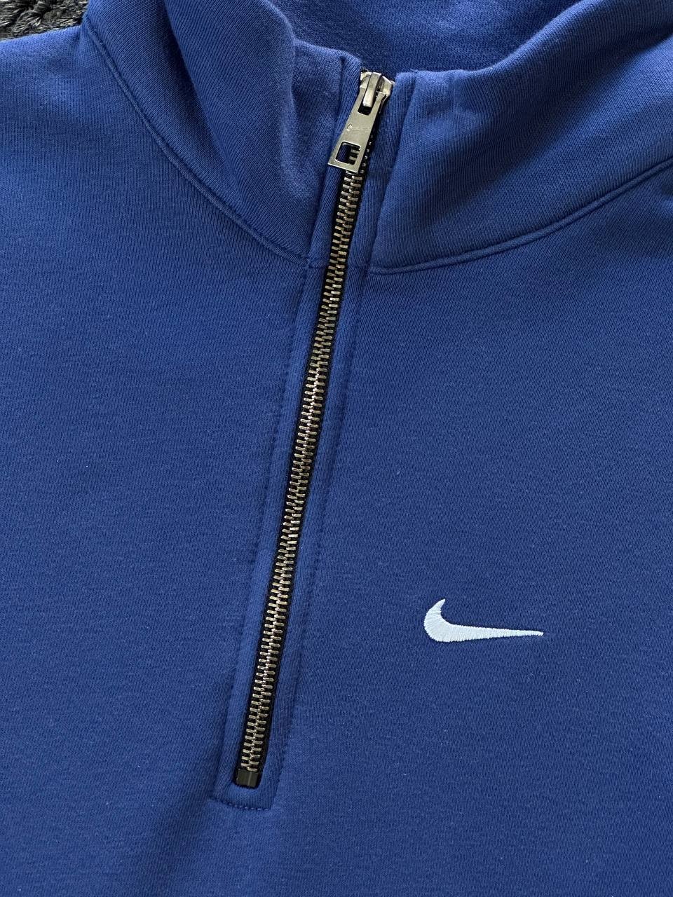 Solo Swoosh Yarım Fermuarlı Sweatshirt - İndigo