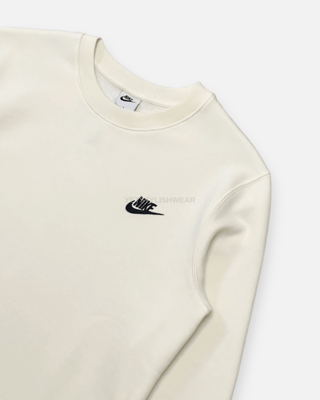 Club Fleece Sweatshirt - Ekru Beyaz