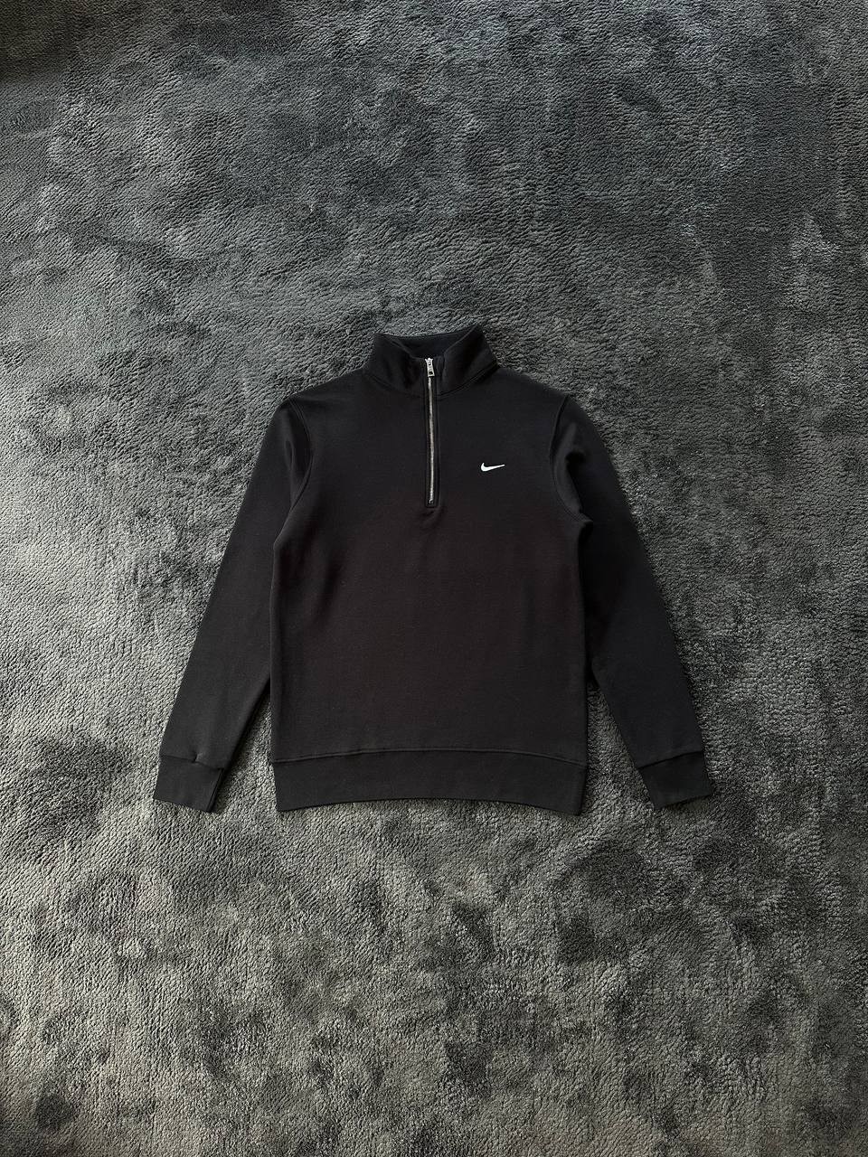 Solo Swoosh Yarım Fermuarlı Sweatshirt - Siyah