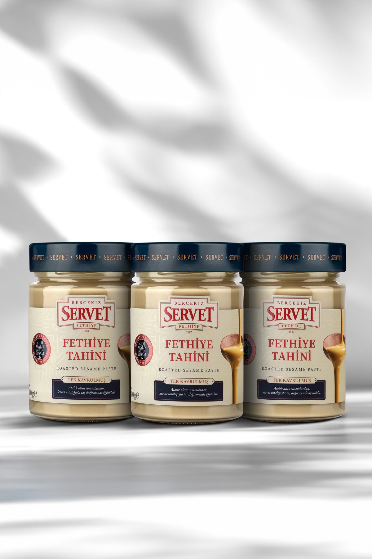 Tek Kavrulmuş Taze Fethiye Tahini - 300 gr 3'lü Paket