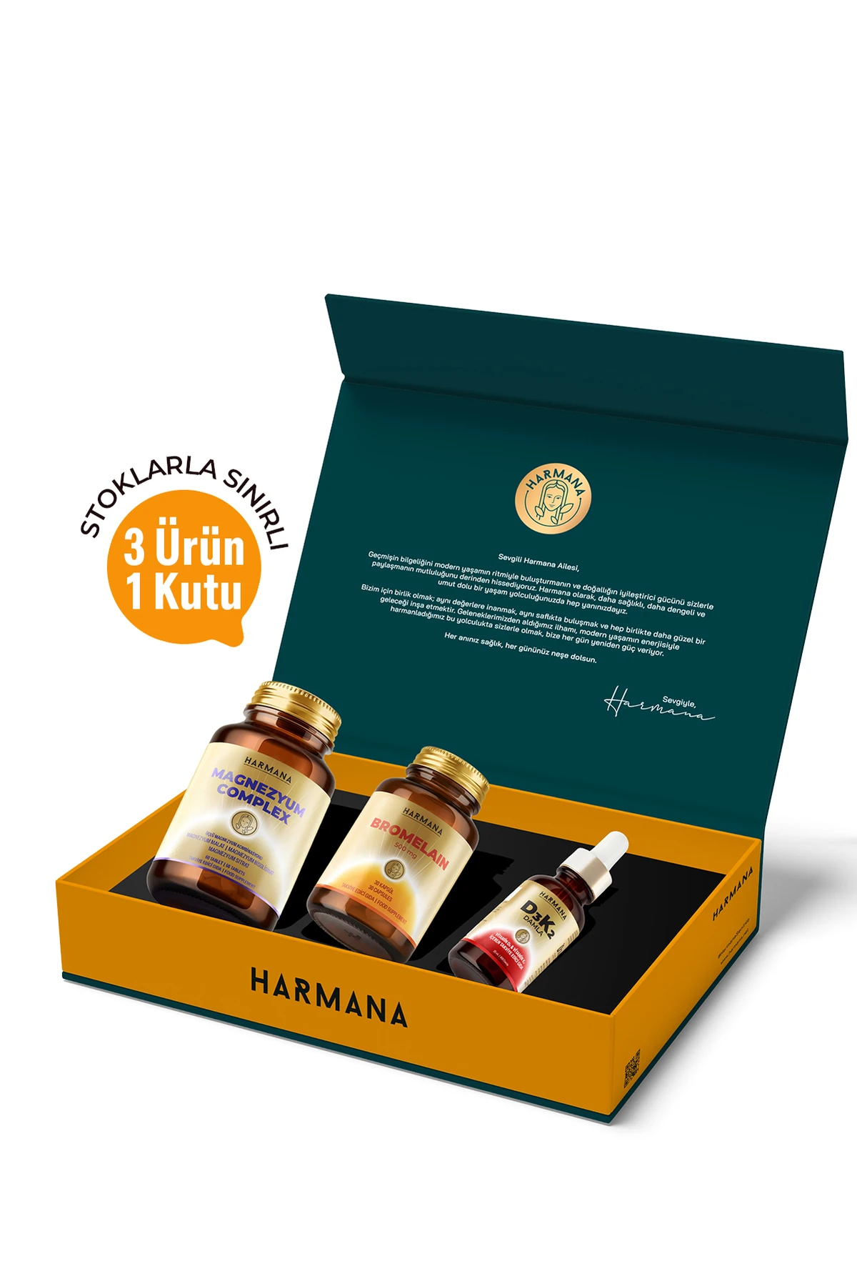 Tam Destek Paketi ~ Özel Seri ~ Magnezyum, Bromelain, D3K2