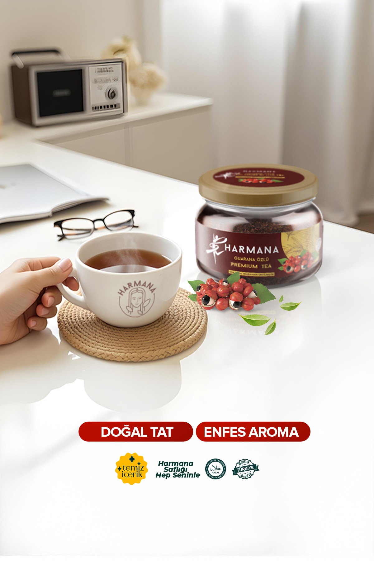 Guarana Özlü Premium  Tea 2 Aylık Kullanım 150 Gr