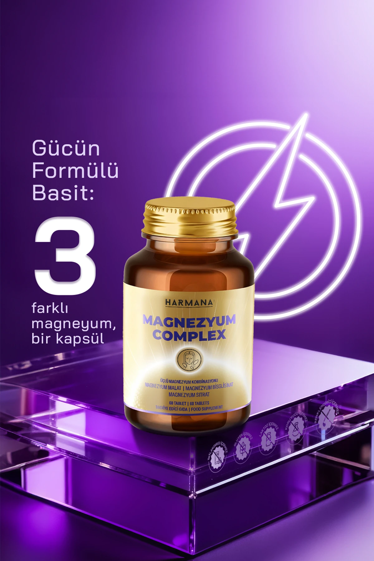 Tam Destek Paketi ~ Özel Seri ~ Magnezyum, Bromelain, D3K2