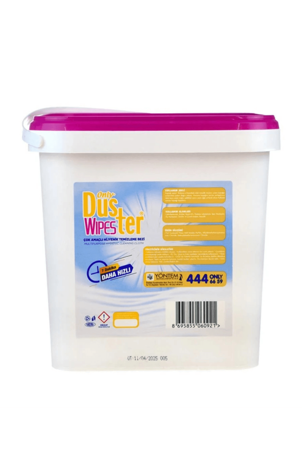  Duster Wipes Çok Amaçlı Islak Mendil Temizleme Bezi - 225 Adetlik Kutu