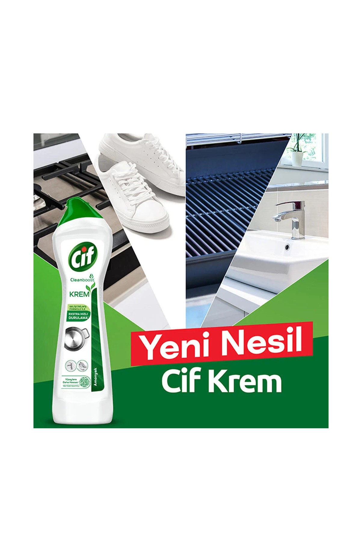 Cif Krem Amonyaklı Yüzey Temizleyicisi 500 ML