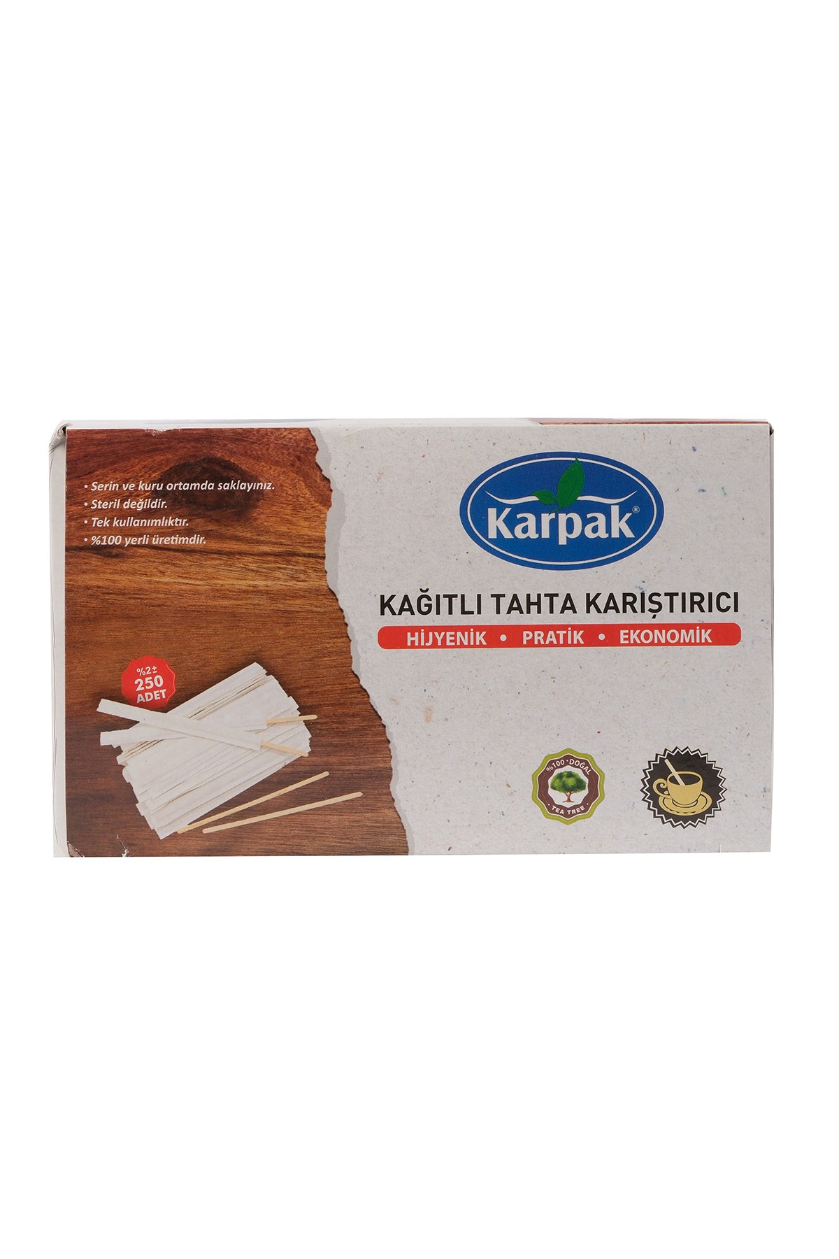  Kağıtlı Tahta Karıştırıcı 14 cm 250'li