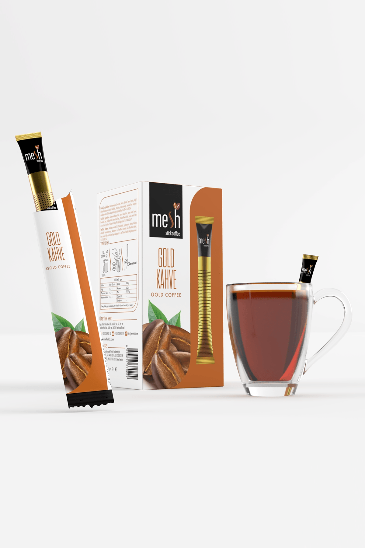 Mesh Stick Gold Kahve