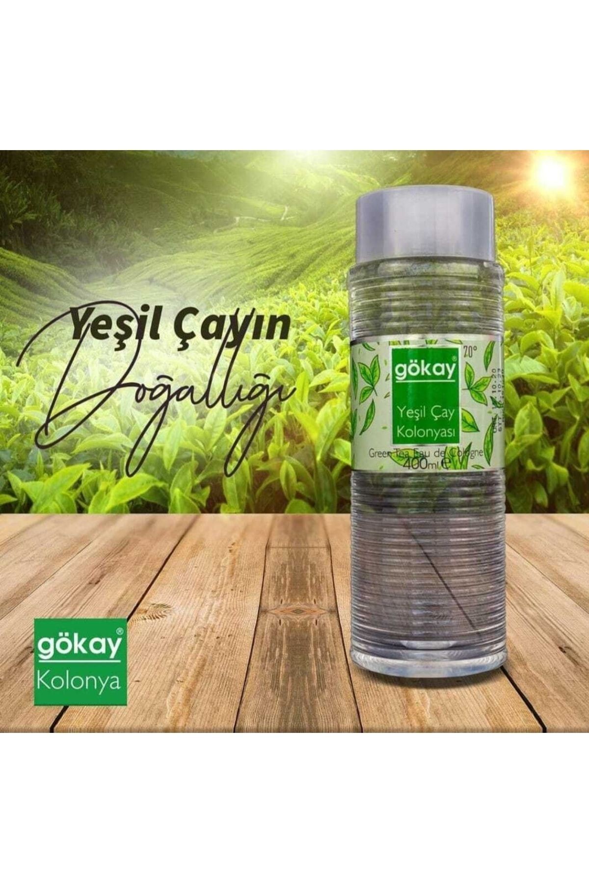 Gökay Klasik Şişe Kolonya 400 ml-yeşil Çay