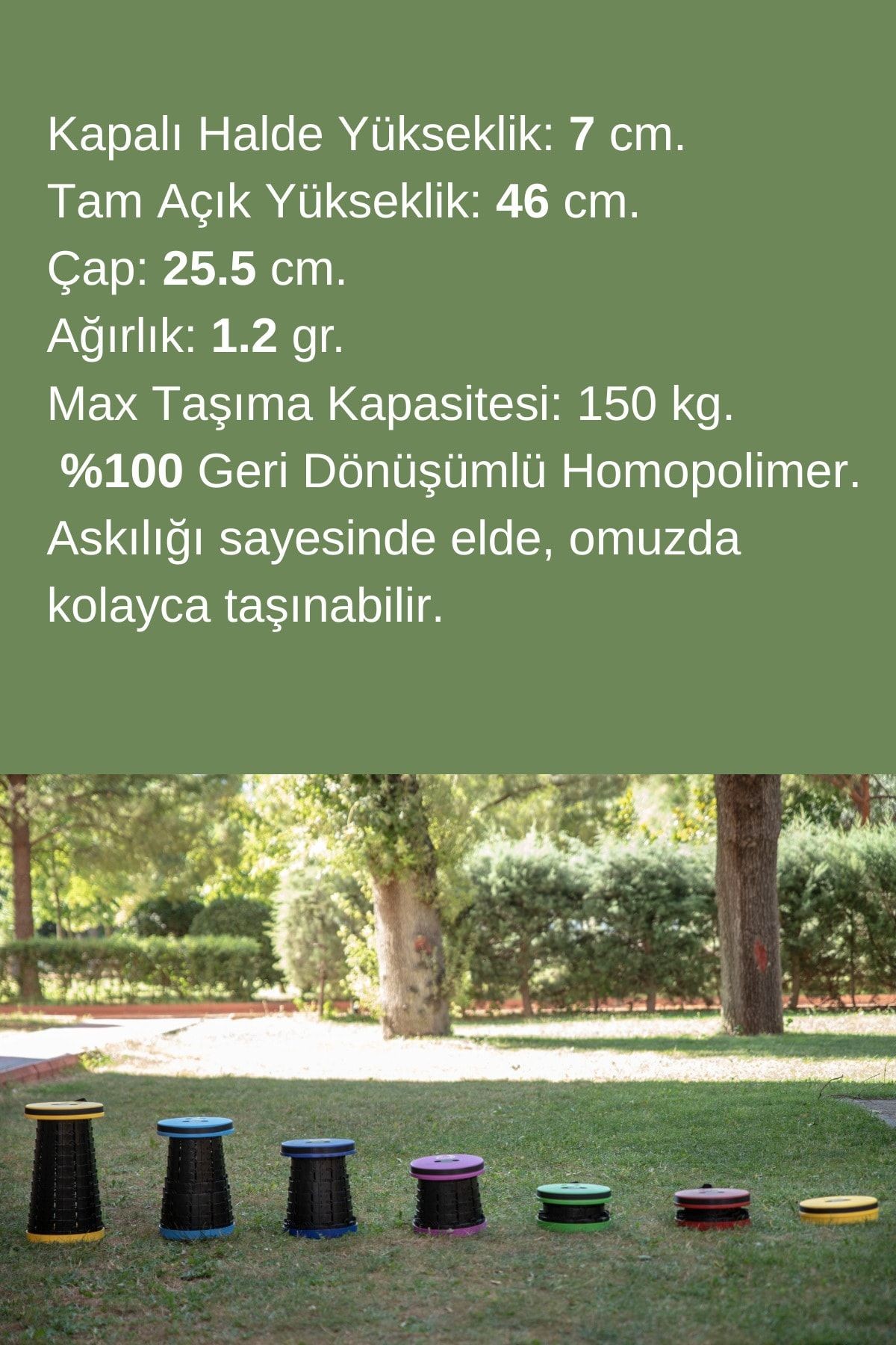 Portatif Katlanabilir Tabure Kamp Sandalyesi Hafif Dayanıklı Kırmızı Tabure Taşınabilir Oturax