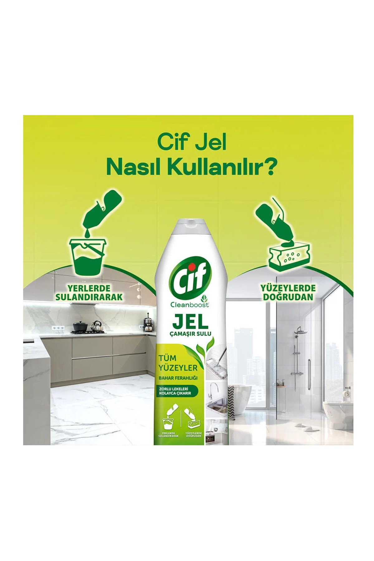 Cif Jel Tüm Yüzeyler Bahar Ferahlığı 750 ML
