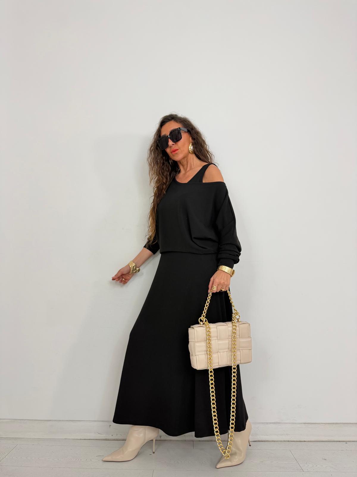 Çilek Triko İkili Elbise Takım Bayan