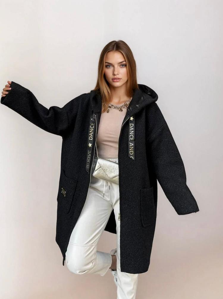 Oversize Buklet Hırka Bayan