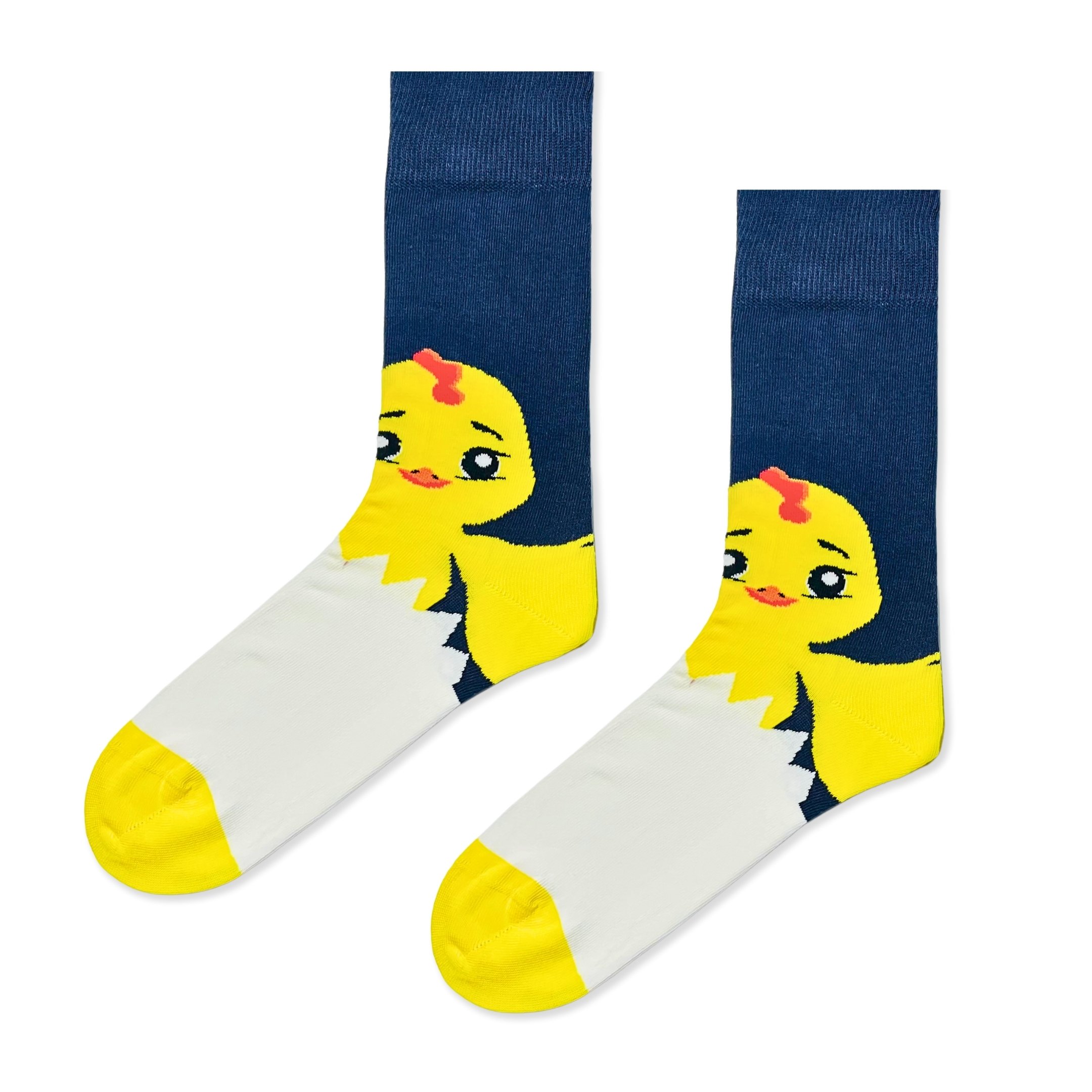 Kanarya Desenli Lacivert Renkli Erkek Soket Çorap (42-47)