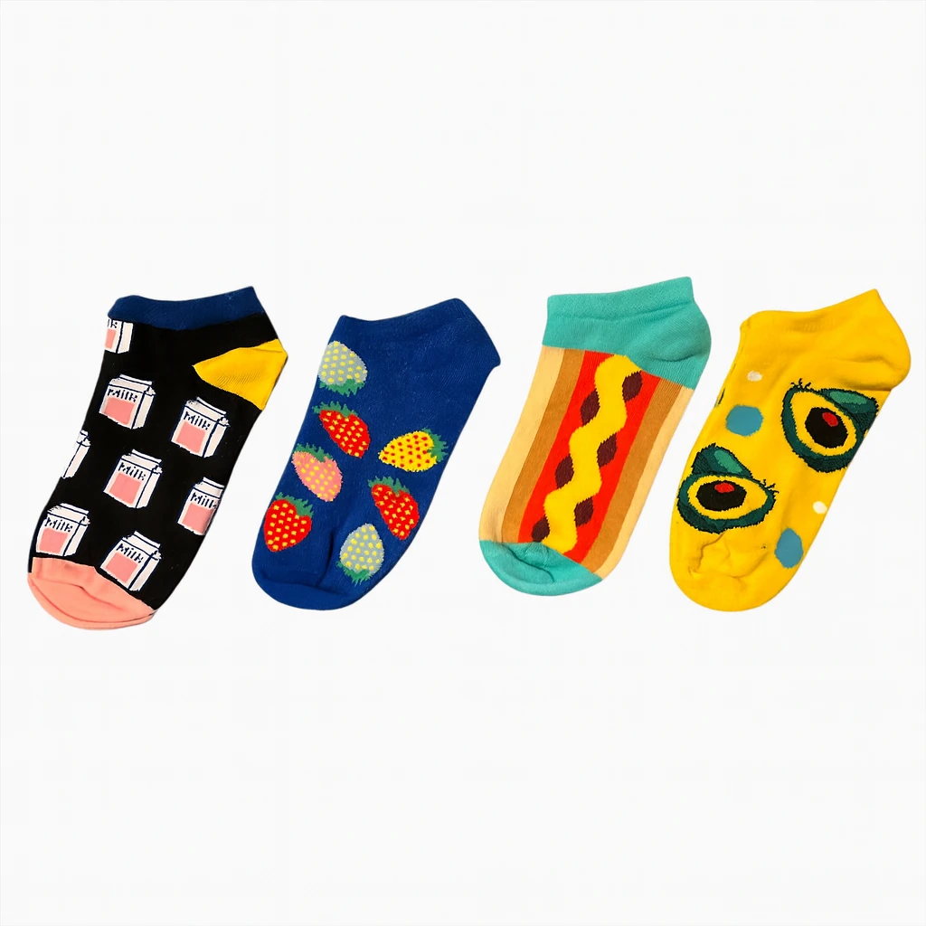 4Llü Desenli Patik Çorap Seti