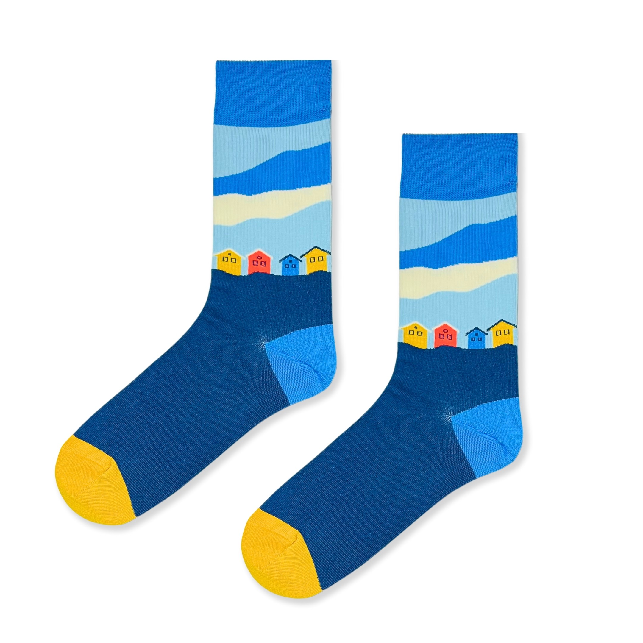  Ev Desenli Şekilli Renkli Erkek Soket Çorap (42-47)