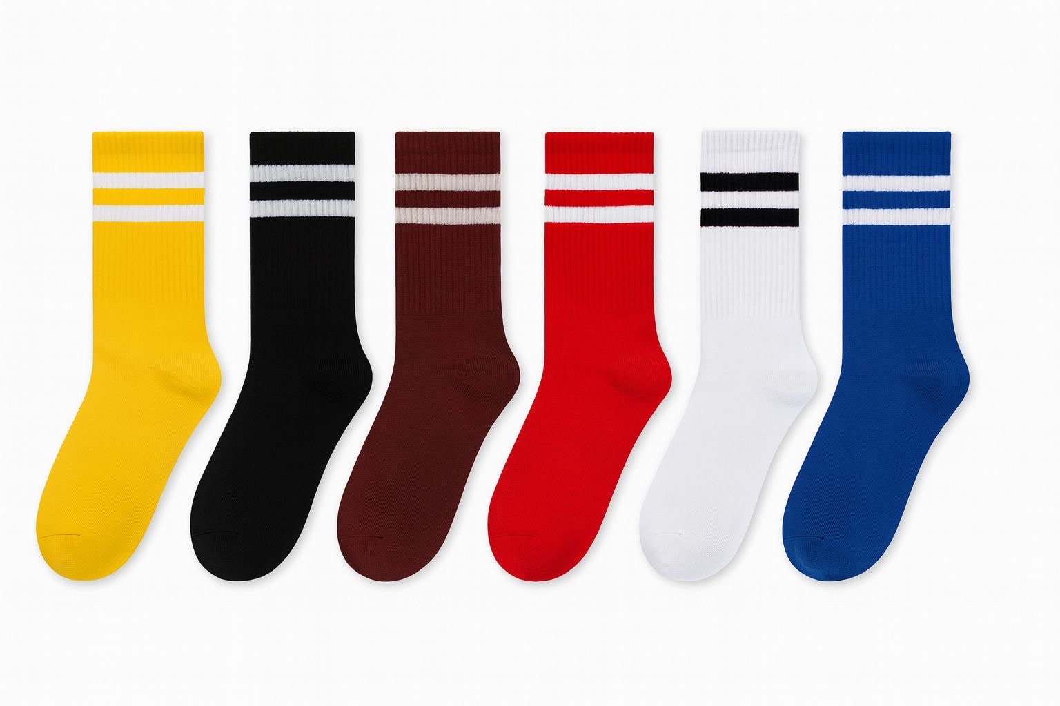 Çizgili Desenli Renkli Spor Çorap Kutusu Socks Station