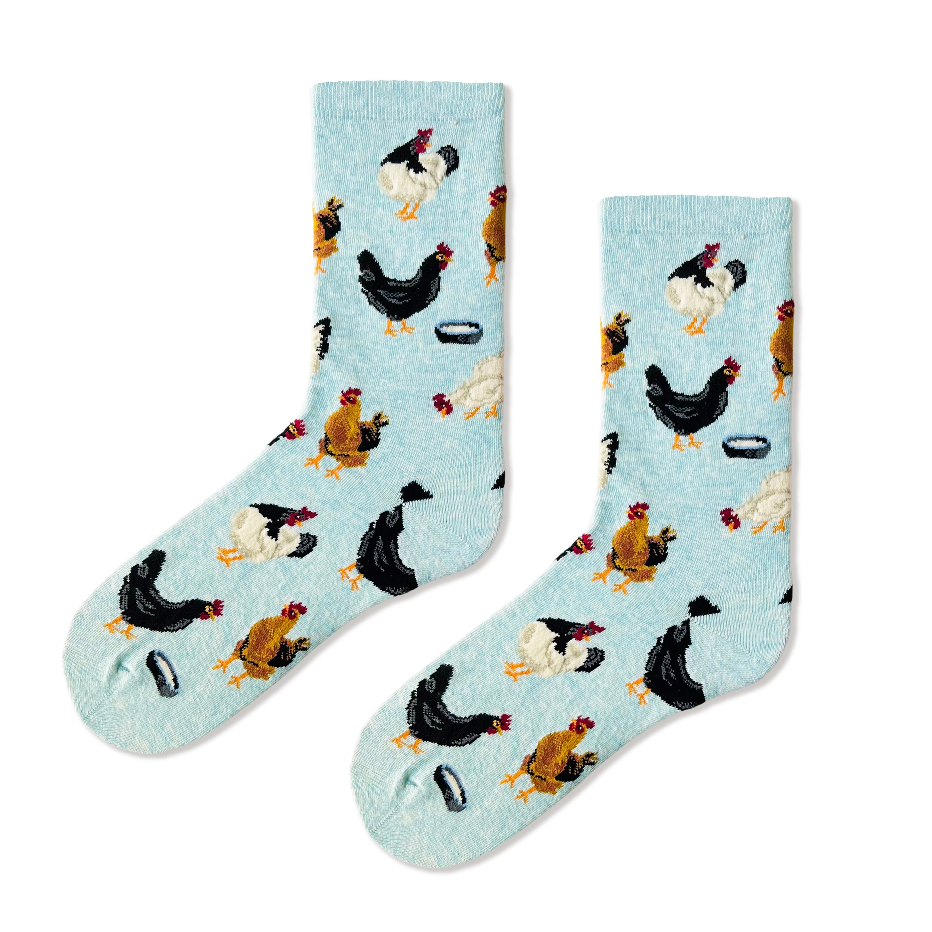 Horoz Desenli Renkli Soket Çorap