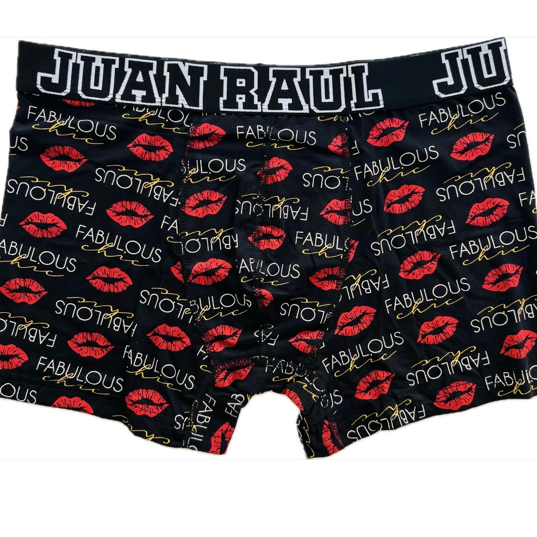Öpücük Şekilli Siyah Renkli Erkek Boxer Modelleri