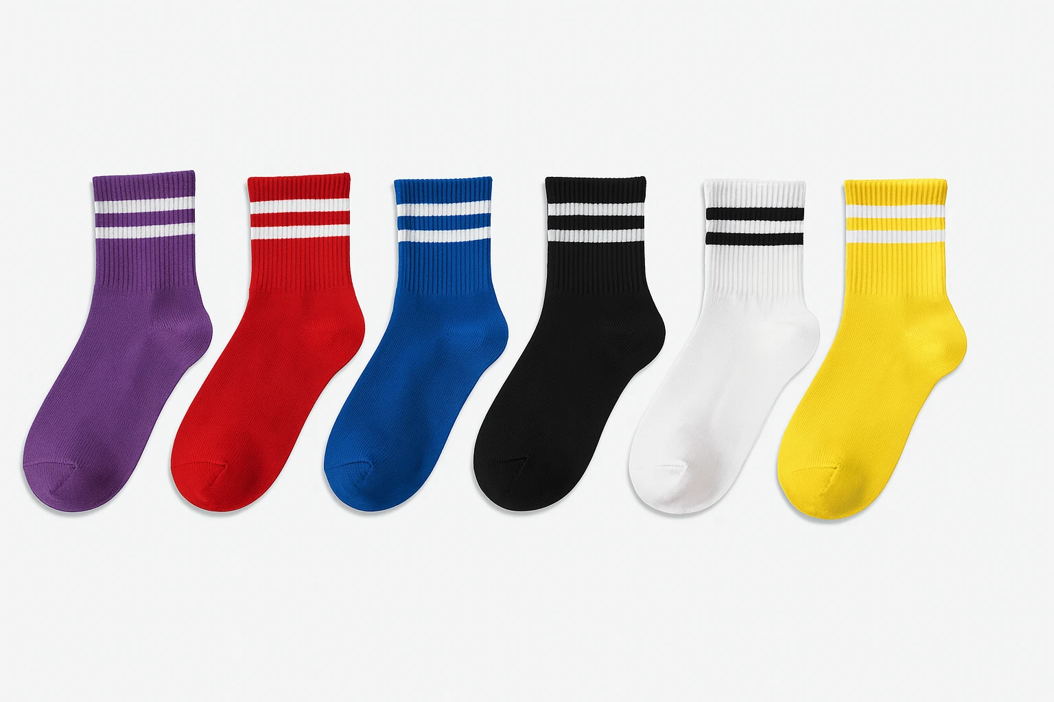 Çizgili Desenli Renkli Spor Çorap Kutusu Socks Station