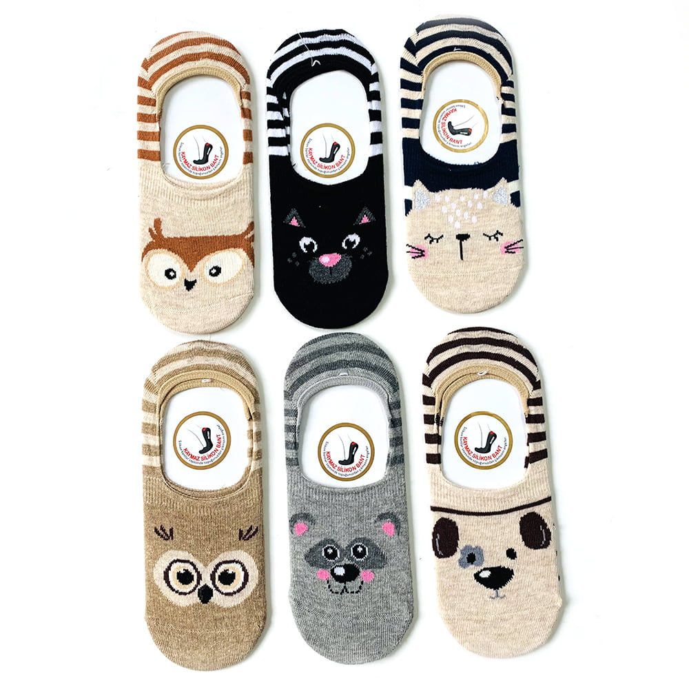 Fare Desenli Renkli Babet Çorap Kutusu