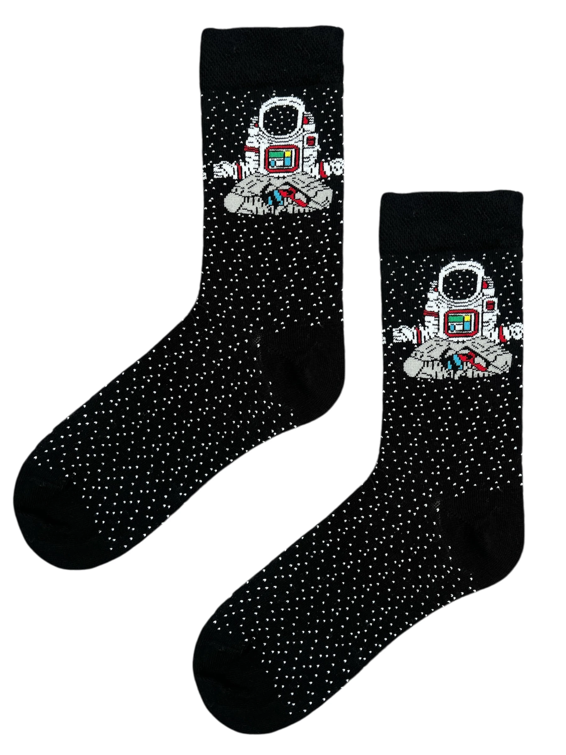 Astronot Desenli Renkli Soket Çorap