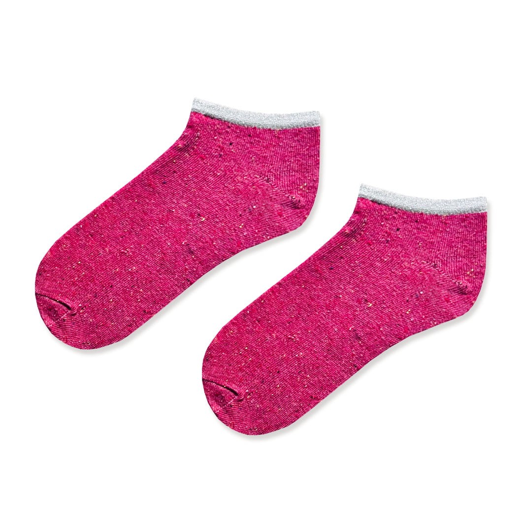 Kırçıllı Pembe Renkli Patik Çorap