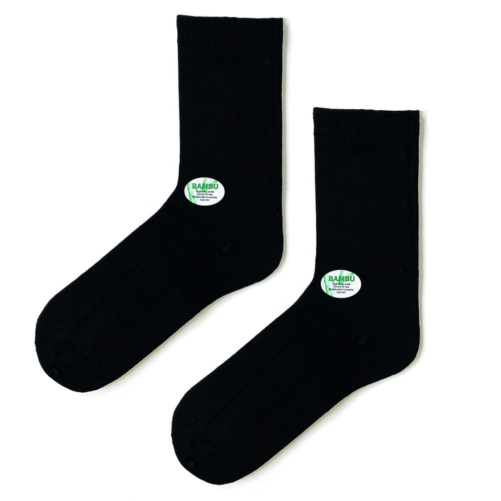 Siyah Renkli Desenli Bambu Erkek İnce Yazlık  Çorap - (42-48)